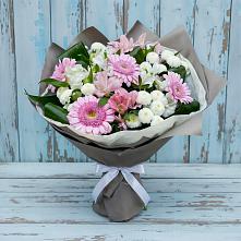 Букет цветов из:  Герберы, Альстромерии и Хризантемы в Старице