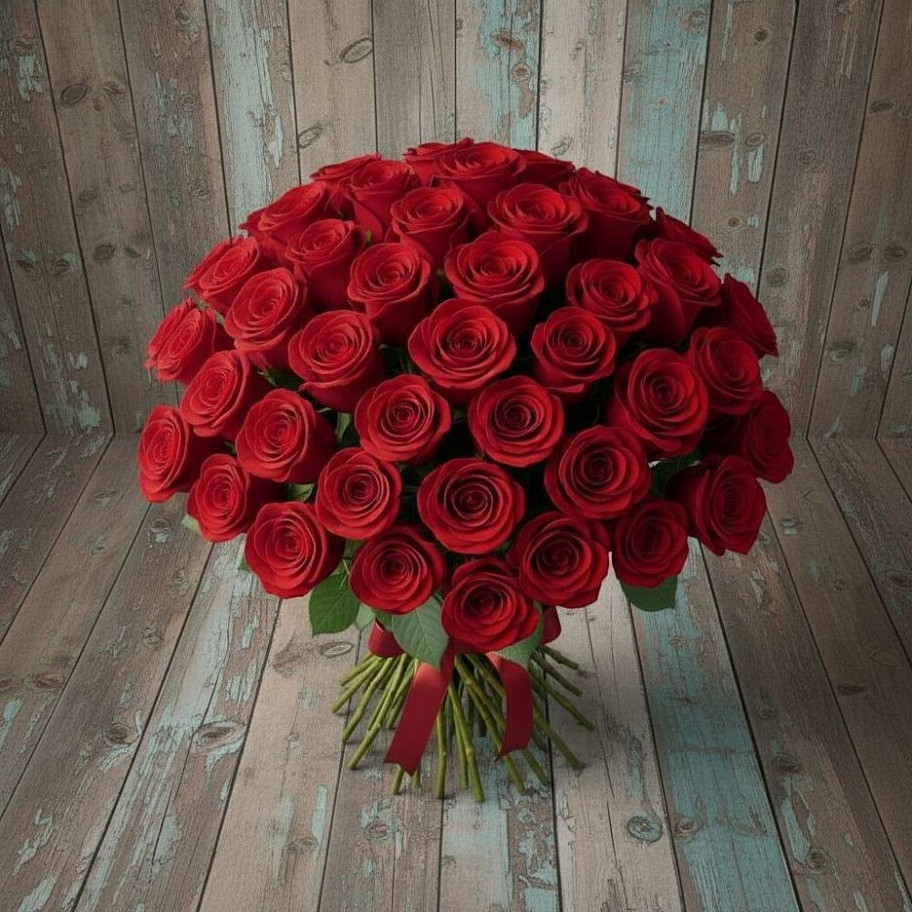 Букет 55 Красных роз Фридом в Старице