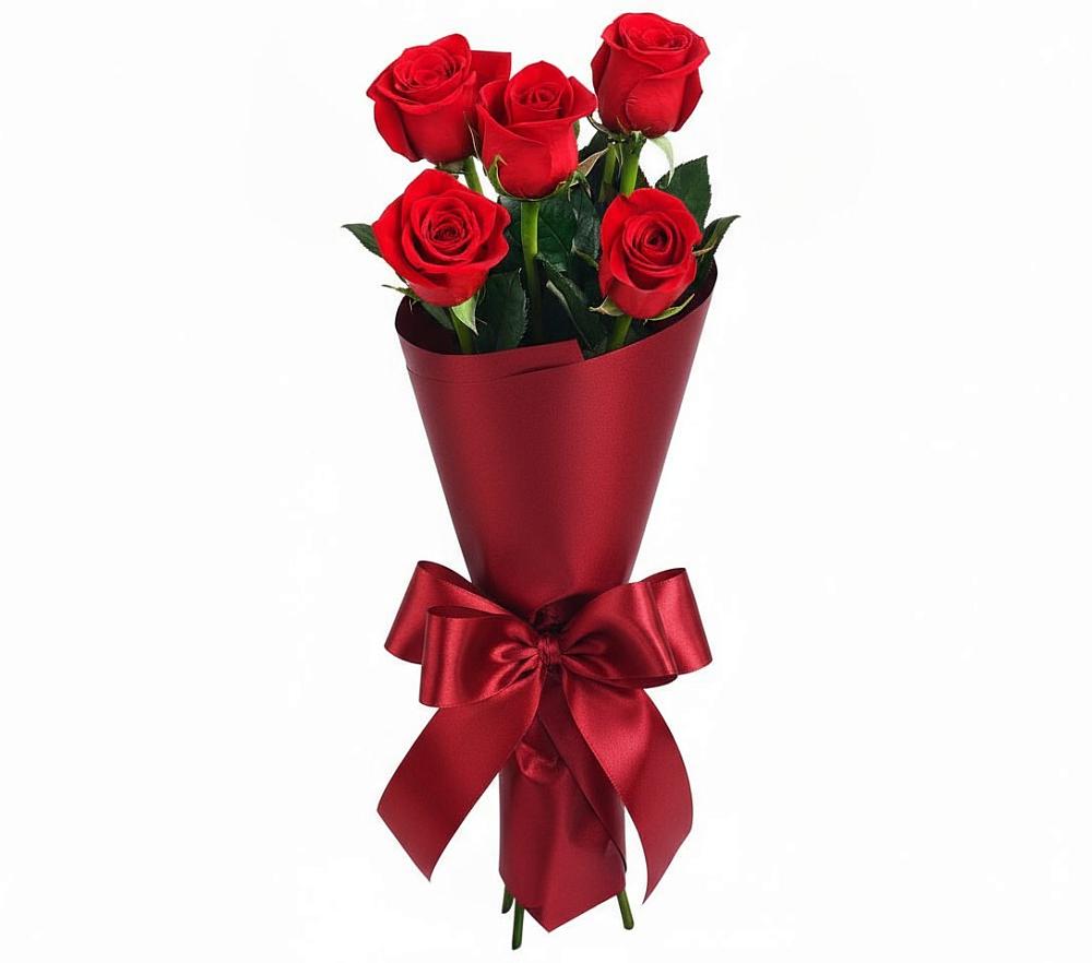 Букет 5 Красных роз Эдлесс Лав в Старице