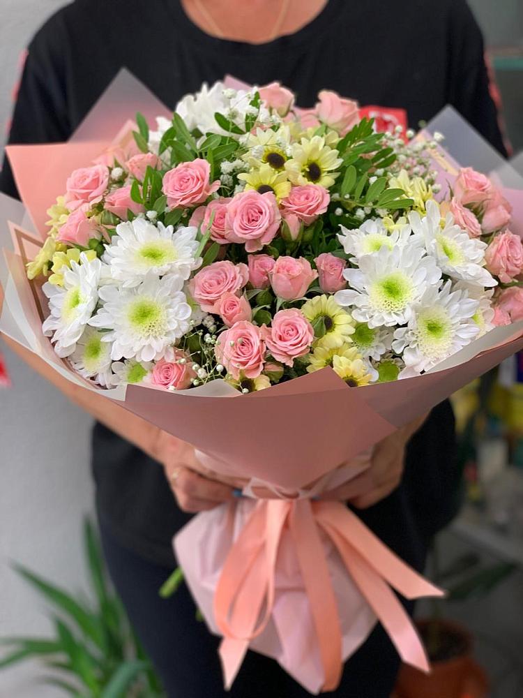 Букет цветов из: Розы и Хризантемы в Старице