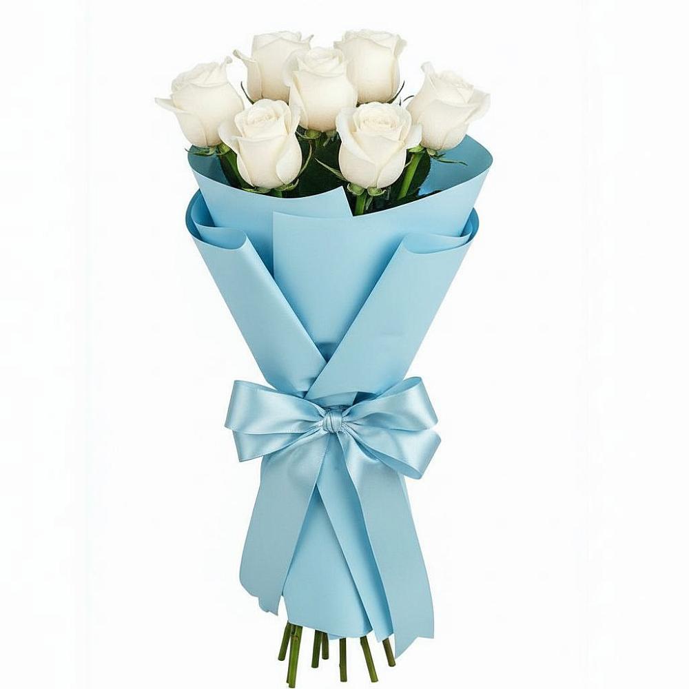 Букет 7 белых роз Проуд в Старице