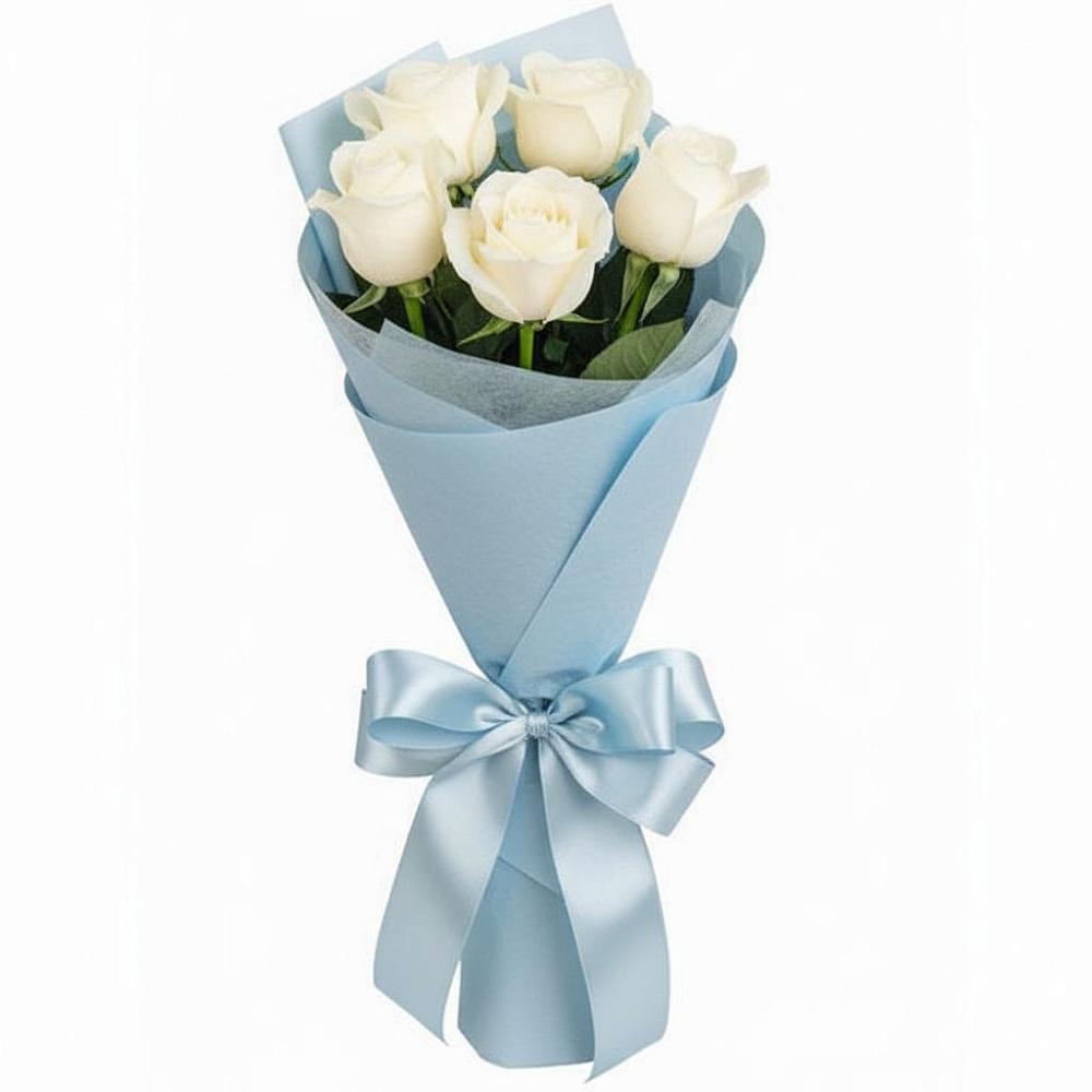 Букет 5 Белых роз Проуд в Старице