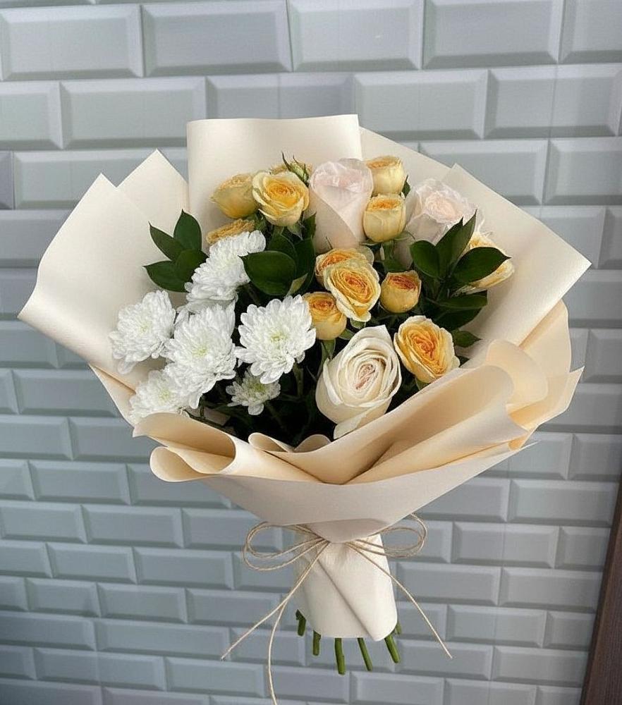 Букет цветов из: Розы и Хризантемы в Старице