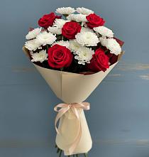 Букет цветов из:  Розы и Хризантемы в Старице