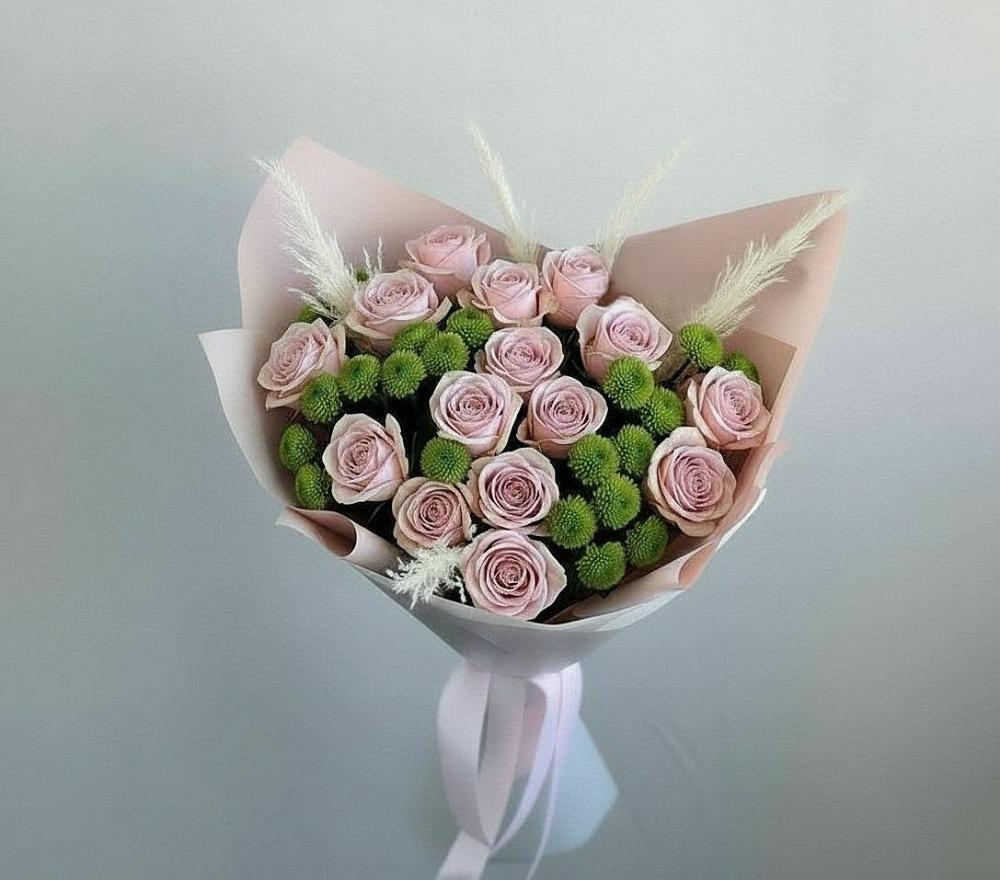 Букет цветов из: Розы и Хризантемы в Старице