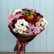 Букет цветов из:  Розы, Хризантемы и Альстромерии в Старице