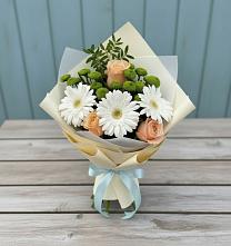 Букет цветов из:  Герберы, Розы и Хризантемы #REPLACE_PRED# Старице