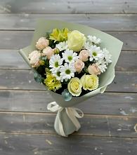 Букет цветов из:  Альстромерии, Розы и Хризантемы в Старице