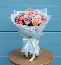 Букет цветов из:  Хризантемы и Розы в Старице