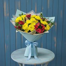 Букет цветов из:  Альстромерии и Хризантемы в Старице