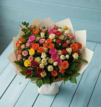 Букет Микс из разноцветных кустовых роз #REPLACE_PRED# Старице