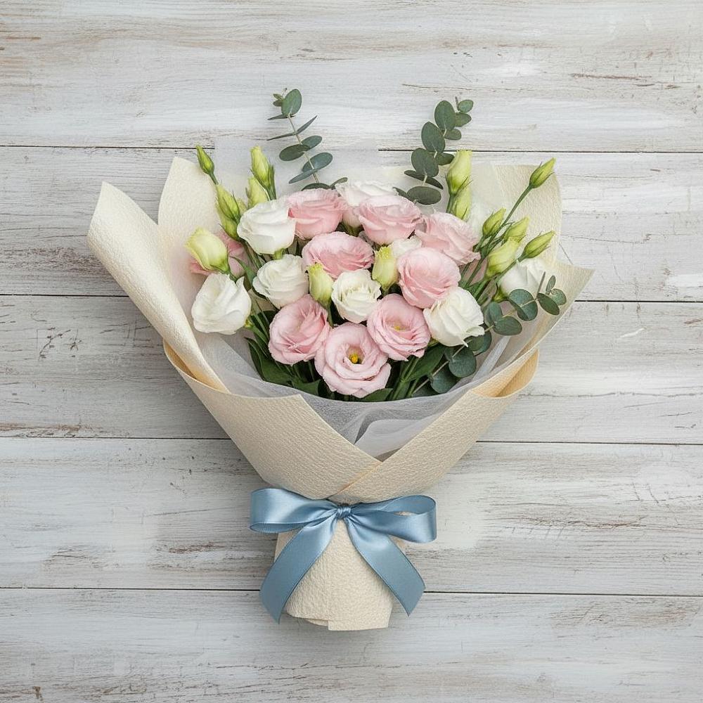 Букет цветов из: Лизиантусы в Старице